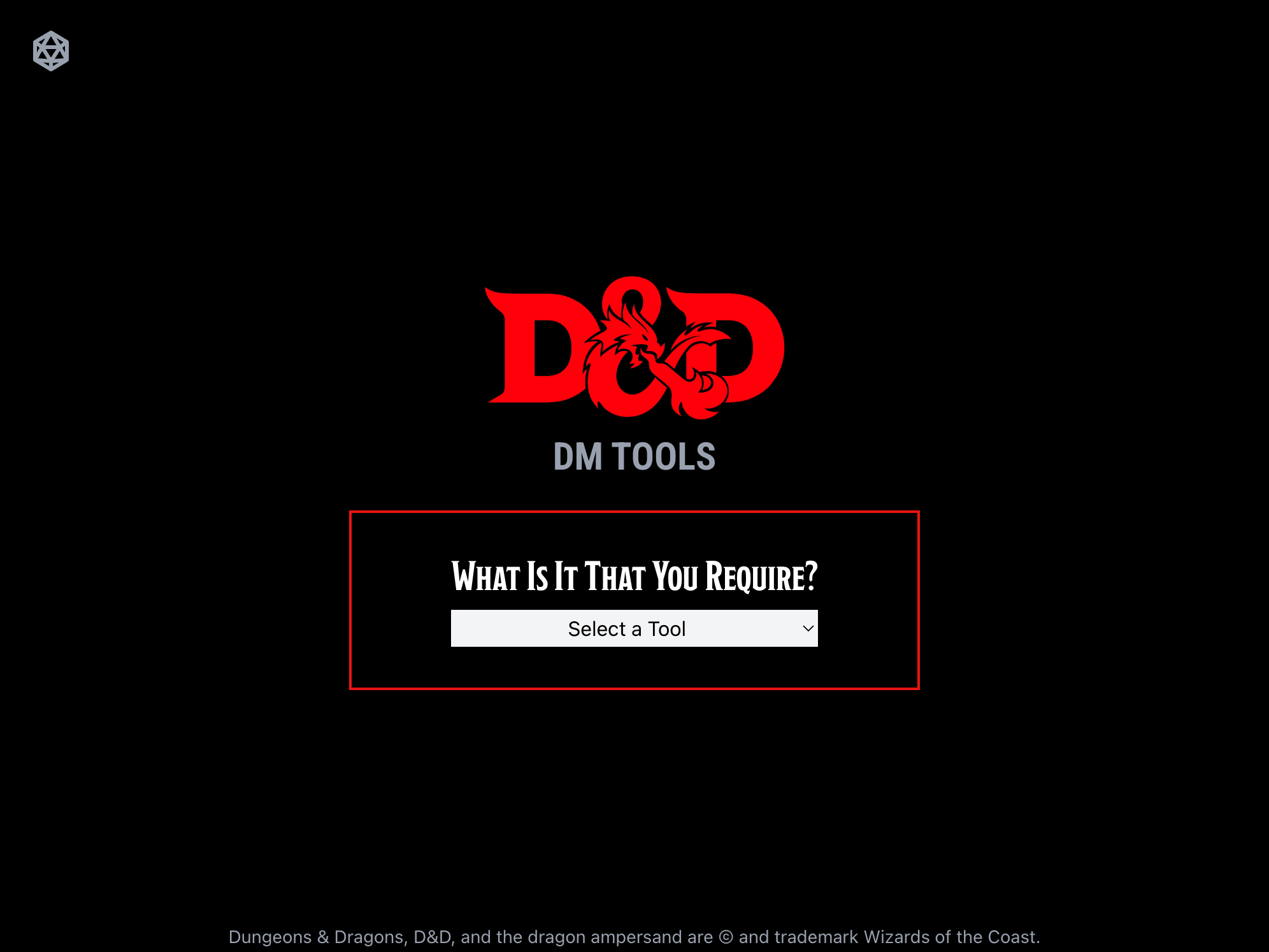 DM Tools homepage