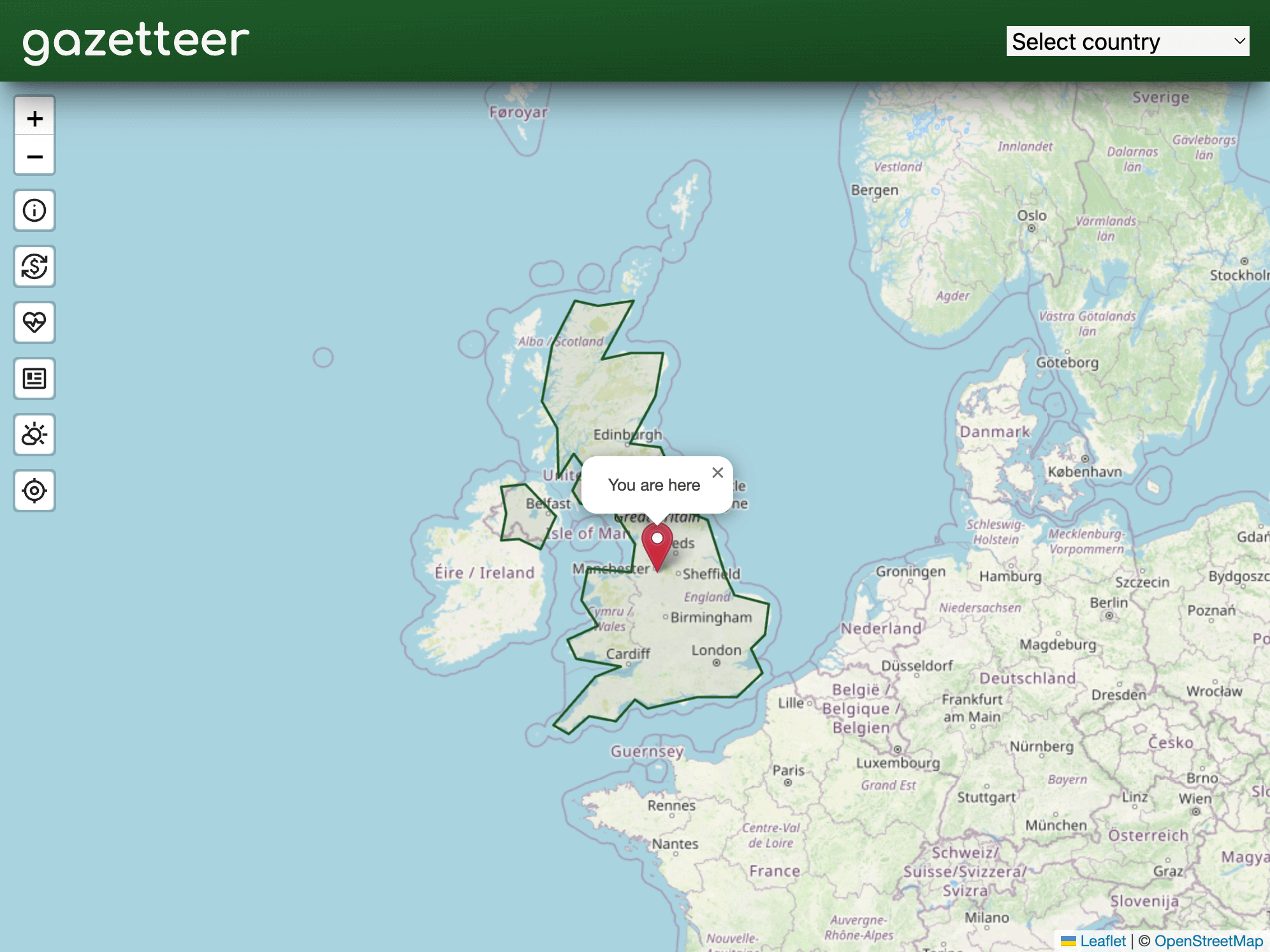Gazetteer homepage